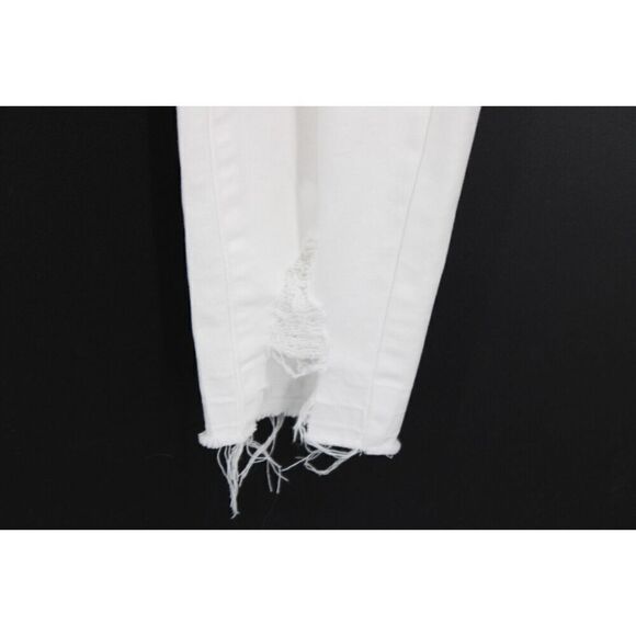 Kancan Estilo White Distressed Raw Hem Denim Jeans 11/29 - Picture 4 of 10